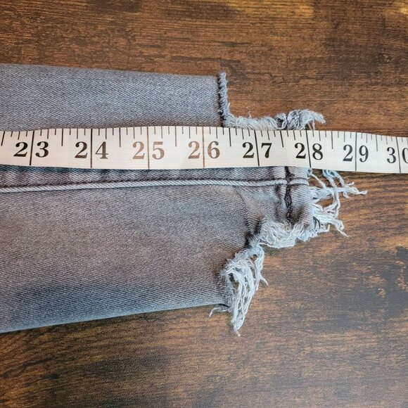 American Eagle Jeans 4 R Next Level Stretch Hi Rise Jegging Gray Ripped - Picture 10 of 11